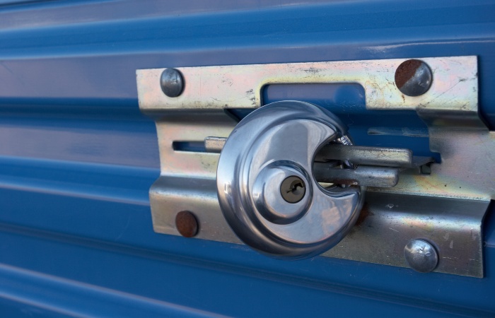 Secure garage door lock system installed by Campbell Overhead Door